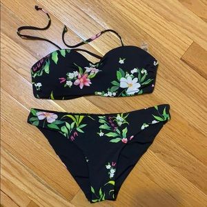 Tinibikini black reversible bandeau and bottom